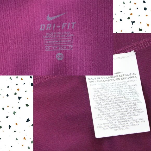 Nike Dri Fit Purple Mesh Leggings - Picture 4 of 4